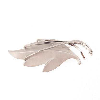 Curtis Curtman 925 Sterling Silver Vintage Modernist Floral Pin Brooch
