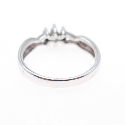 ROSS SIMONS 925 Sterling Silver Vintage Real Sapphire & Blue Topaz Ring Size 8