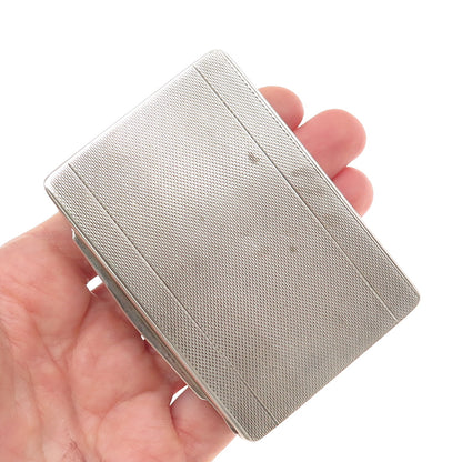 800 Silver Antique Art Deco Austria KTA Artisan Engraved Cigarette Case