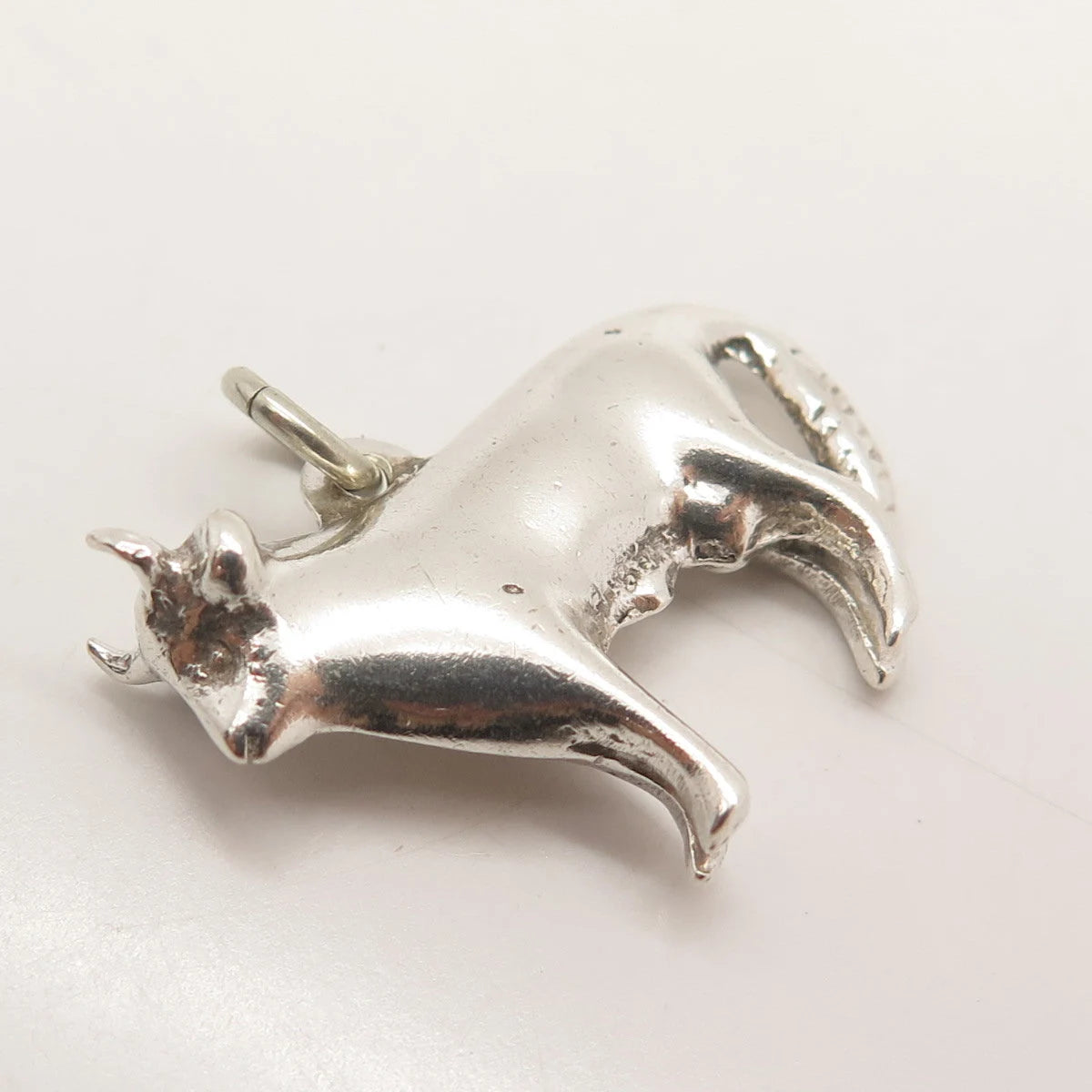 925 Sterling Silver Vintage Bull / Ox 3D Pendant