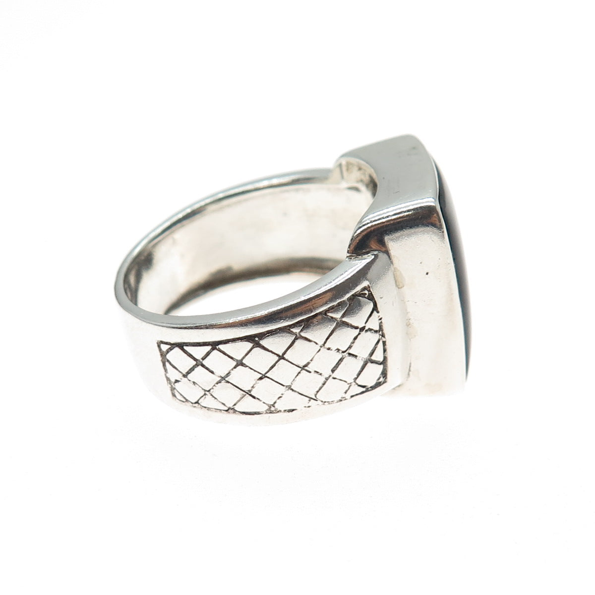 PHLD PlayHardLookDope 925 Sterling Silver Real Black Onyx Ring Size 11.75