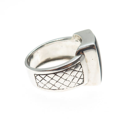 PHLD PlayHardLookDope 925 Sterling Silver Real Black Onyx Ring Size 11.75