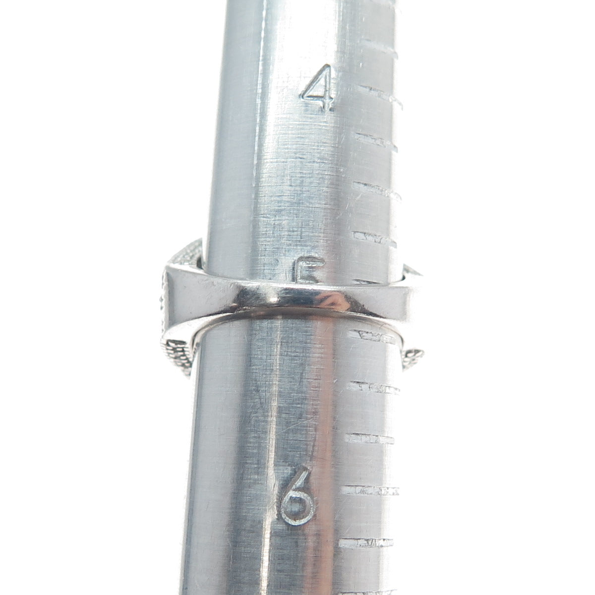 925 Sterling Silver Real Round-Cut Diamond Sparkle Ring Size 5.25