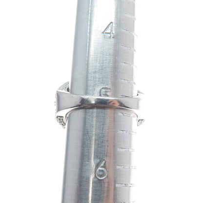 925 Sterling Silver Real Round-Cut Diamond Sparkle Ring Size 5.25