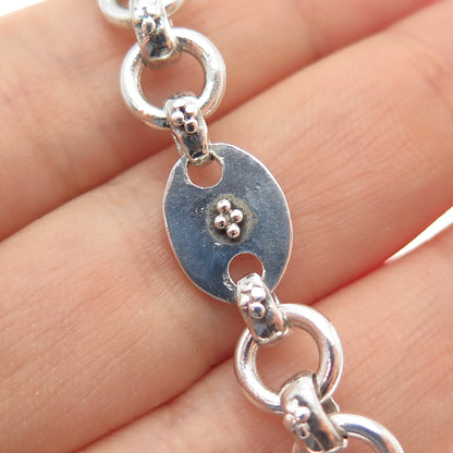 JOHN HARDY 18K Gold 925 Sterling Silver Vintage Heart Rolo Chain Necklace 16"