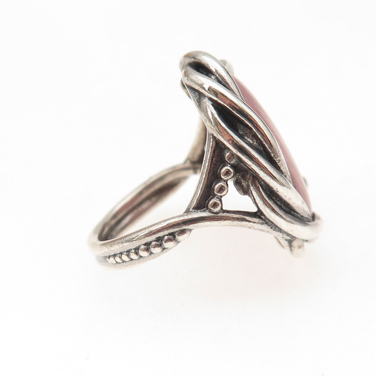Pandora 925 Sterling Silver Real Rhodonite Wanda's Garden Ring Size 5