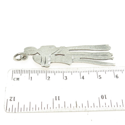 800 Silver Vintage Couple Textured Pendant