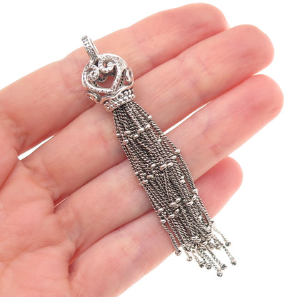Pandora 925 Sterling Silver C Z Oriental Large Tassel Pave Dangle Charm