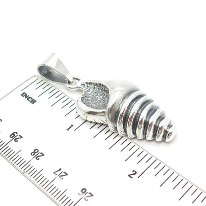 925 Sterling Silver Vintage Seashell Pendant