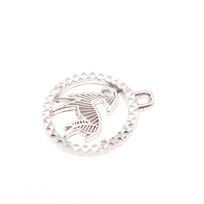 REMBRANDT RJL 925 Sterling Silver Vintage Aries Zodiac Diamond-Cut Mini Pendant