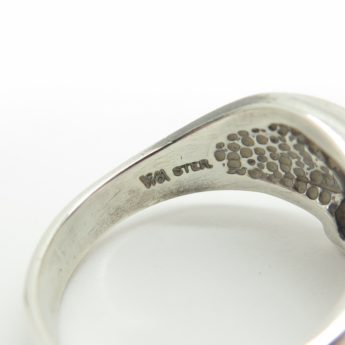 WHEELER MFG CO. 925 Sterling Silver Vintage Wavy Ring Size 8.25