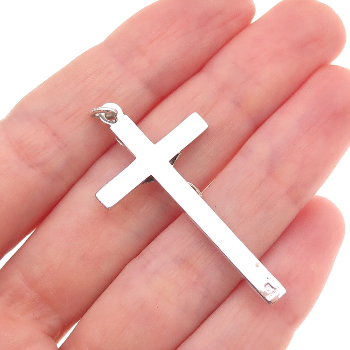 925 Sterling Silver Vintage Crucifix Cross Religious Charm Pendant
