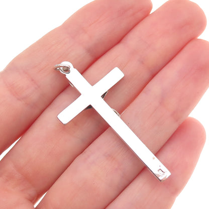 925 Sterling Silver Vintage Crucifix Cross Religious Charm Pendant