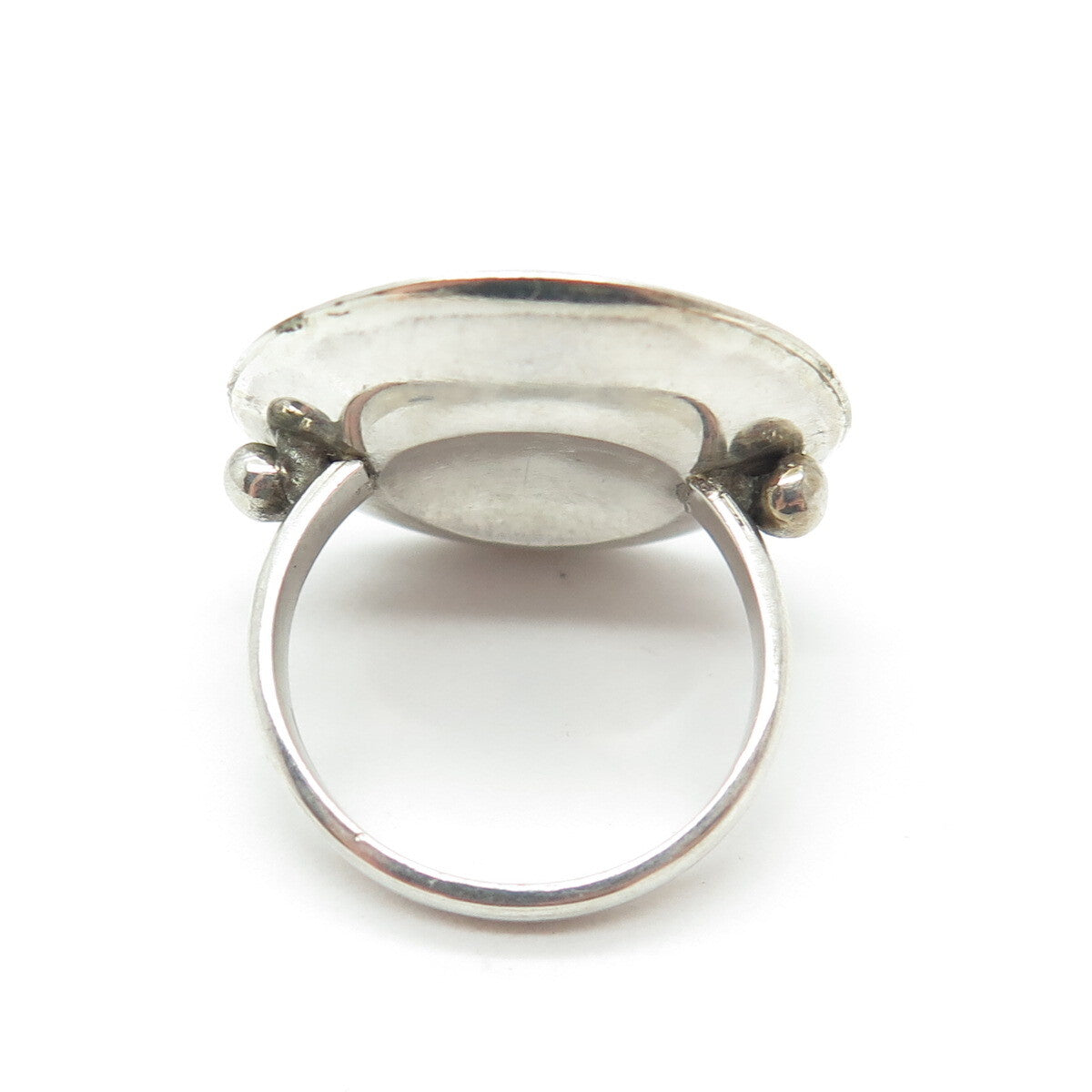 925 Sterling Silver Vintage Spades Playing Cards Symbol Oxidized Ring Size 5