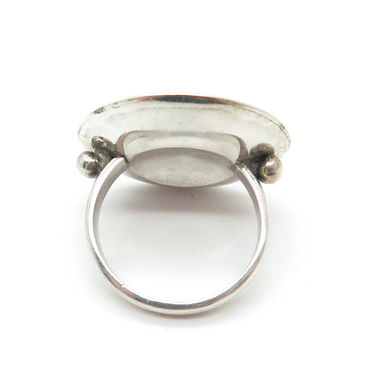 925 Sterling Silver Vintage Spades Playing Cards Symbol Oxidized Ring Size 5