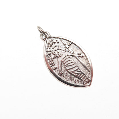 Antaya 925 Sterling Silver Vintage Firstborn Child Mini Charm Pendant