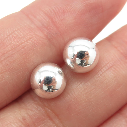 925 Sterling Silver Ball Stud Earrings