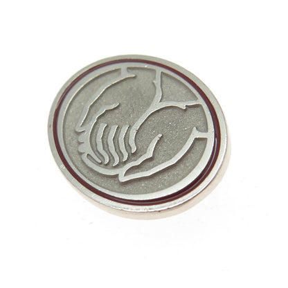 925 Sterling Silver Vintage Enamel Allstate Insurance Logo Pin Brooch