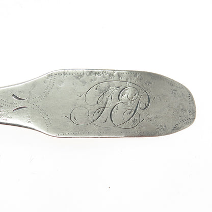 WILLIAM REEVE 925 Sterling Silver Antique Victorian Engraved Tea Spoon