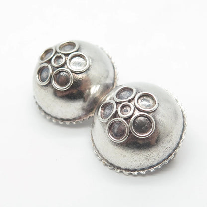 925 Sterling Silver Vintage Multi-Circle Button Pin Brooch
