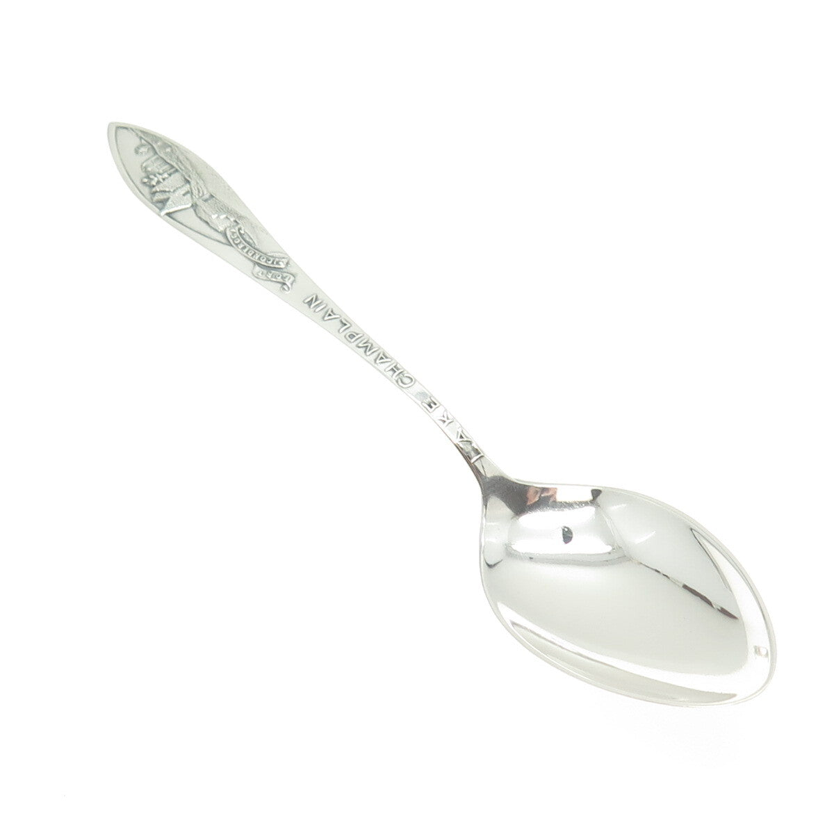 CHARLES M ROBBINS Sterling Silver Antique Art Deco Lake Champlain Coffee Spoon
