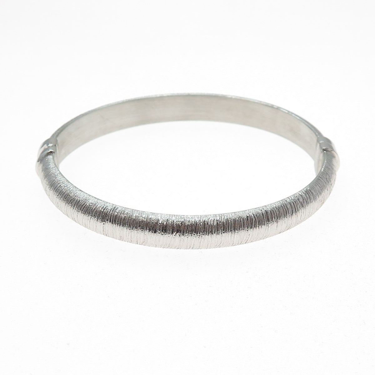 GIOIELLI DI VALENZA Sterling Silver Vintage Italy Modernist Bangle Bracelet 7.5"