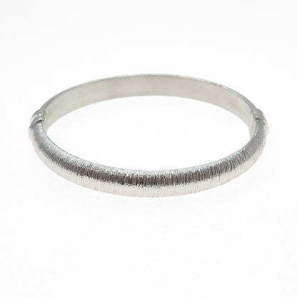GIOIELLI DI VALENZA Sterling Silver Vintage Italy Modernist Bangle Bracelet 7.5"