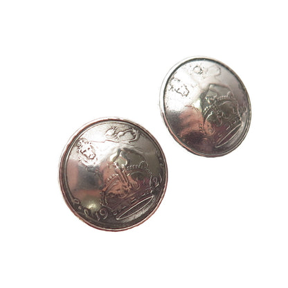 925 Sterling Antique 1921-1926 UK 6 Pence - George V 500 Silver Coin Earrings