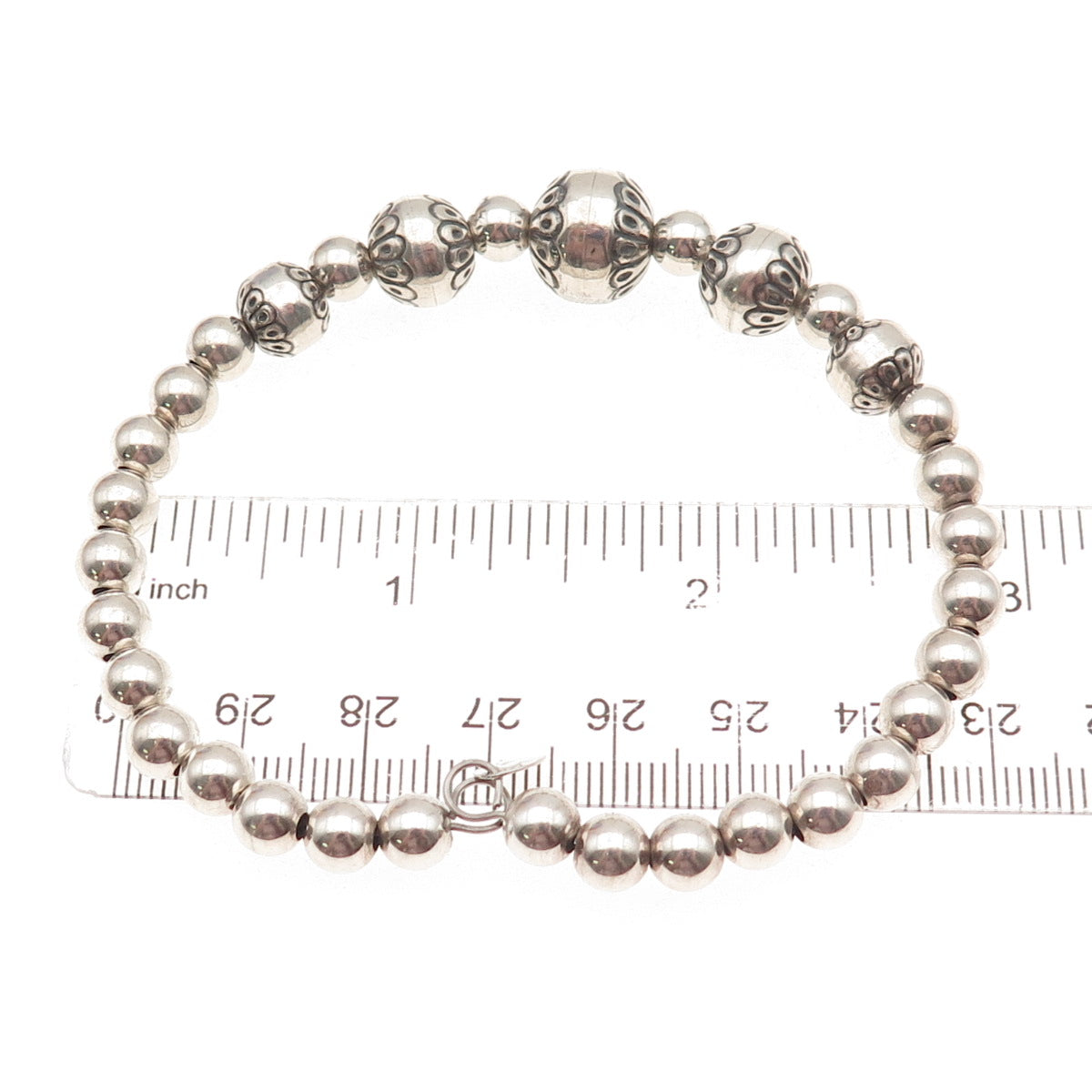 Carolyn Pollack Old Pawn Sterling Vintage Navajo Pearl Adjustable Bracelet 7.5"