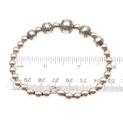Carolyn Pollack Old Pawn Sterling Vintage Navajo Pearl Adjustable Bracelet 7.5"