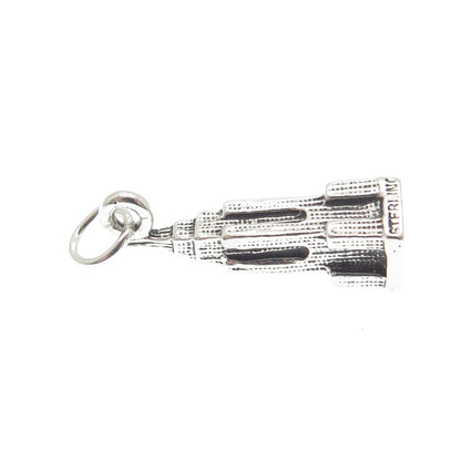 925 Sterling Silver Vintage Empire State Building 3D Pendant