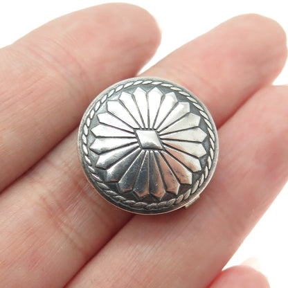 Old Pawn Hopi 925 Sterling Silver Vintage Southwestern Concho Tribal Clip Button