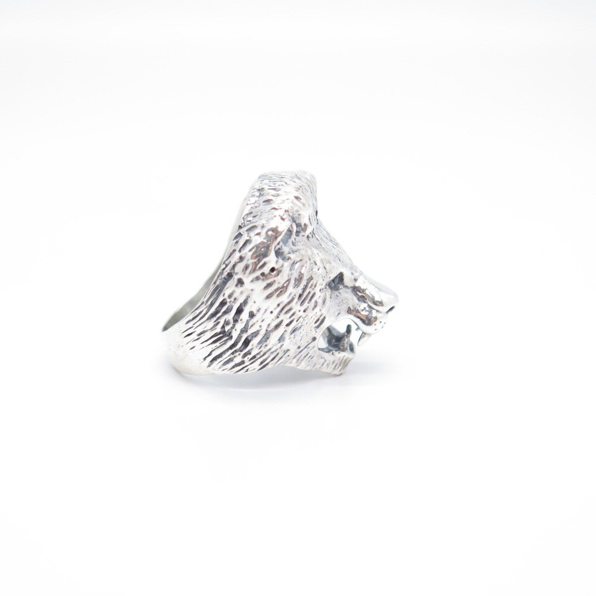925 Sterling Silver Vintage Lion Ring Size 8.25
