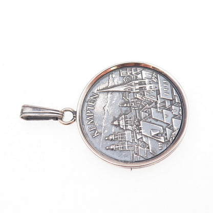 835 Silver Vintage 1949-1978 Allgauer Festwoche Kempten Germany Charm Pendant