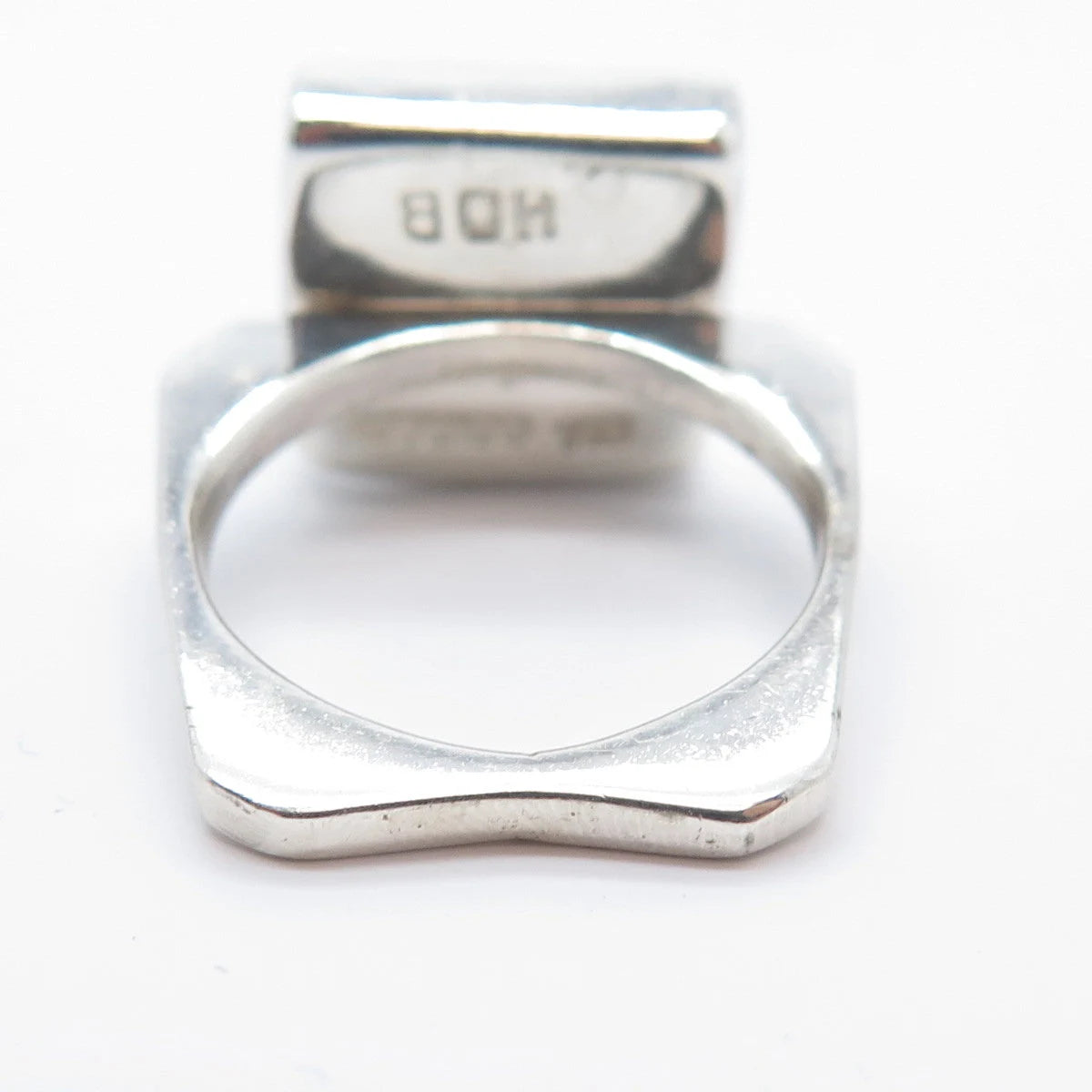 925 Sterling Silver Vintage Mexico Pebble Ring Size 7.25