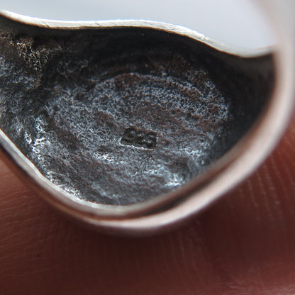 925 Sterling Silver Vintage Egyptian Eye of Ra Oxidized Signet Ring Size 8.25
