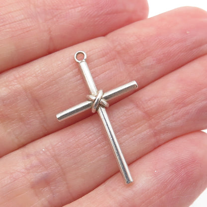 925 Sterling Silver Vintage Cross Religious Minimalist Charm Pendant