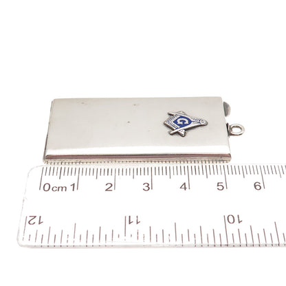 Watrous International Sterling Silver Antique Enamel Masonic Locket Case #514