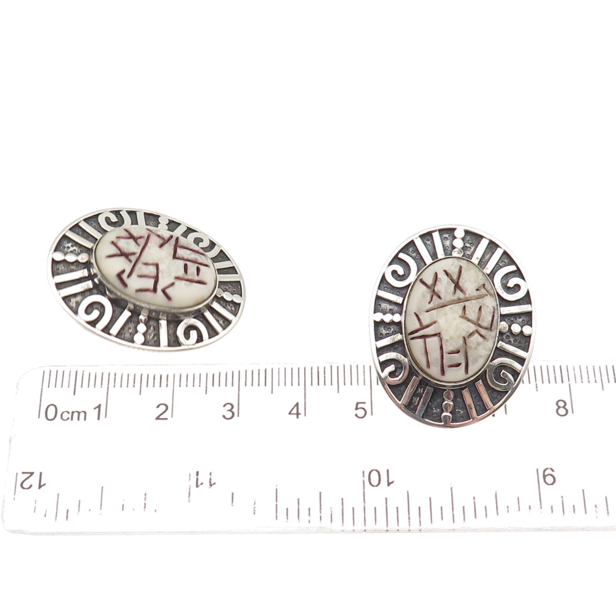 ZEALANDIA 925 Sterling Silver Vintage Minoan Crete Oxidized Earrings