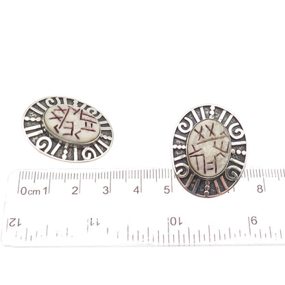 ZEALANDIA 925 Sterling Silver Vintage Minoan Crete Oxidized Earrings