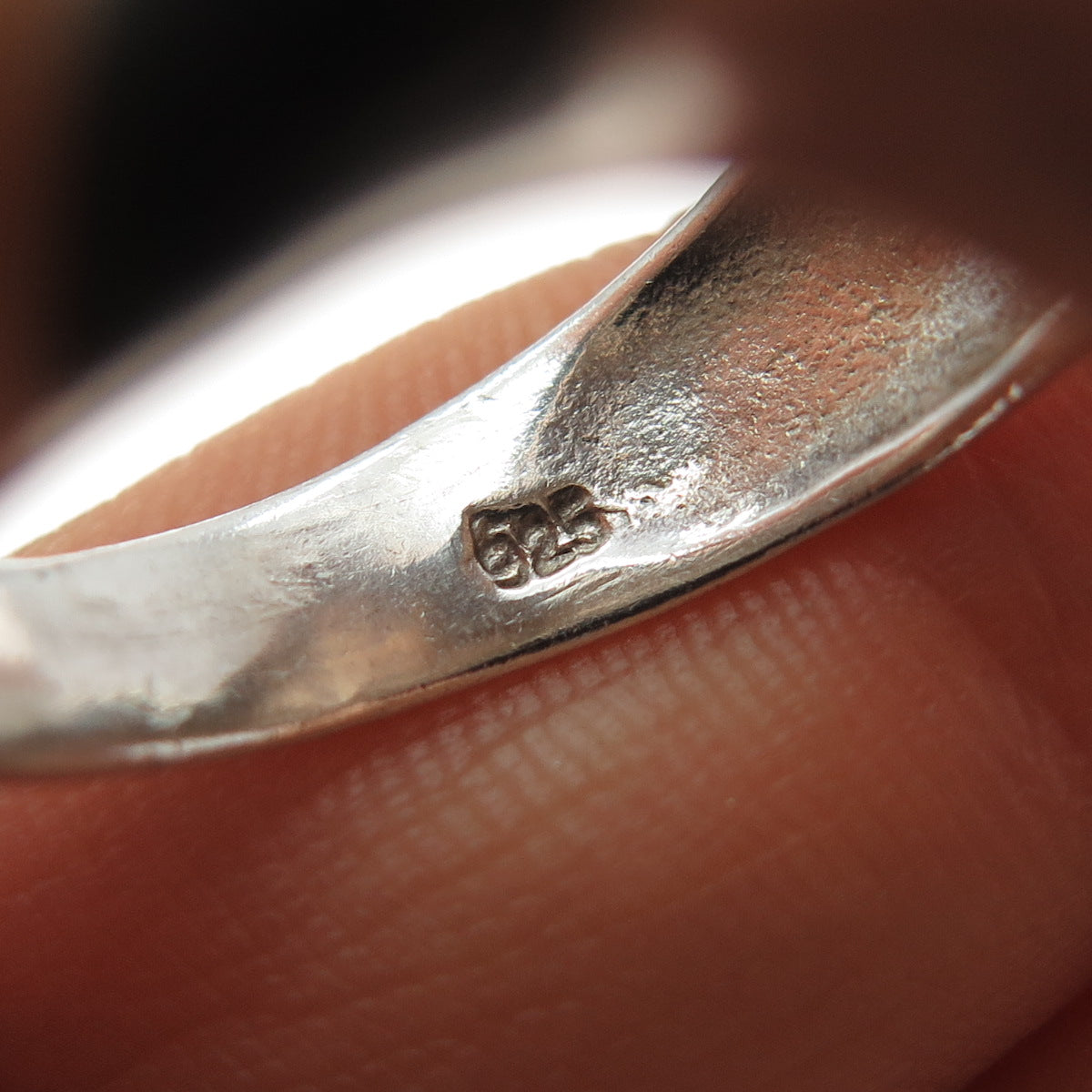 SX Sally C 925 Sterling Silver Vintage Modernist Disc Ring Size 7.25