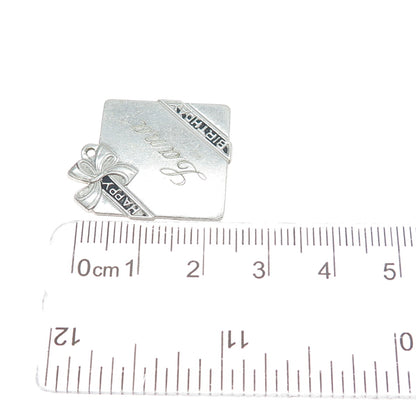 FORSTNER 925 Sterling Silver Vintage Engraved Lana Happy Birthday Pendant