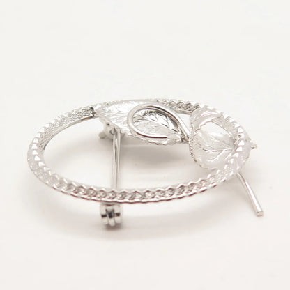 925 Sterling Silver Vintage Curtis Curtman Leaf Pin Brooch
