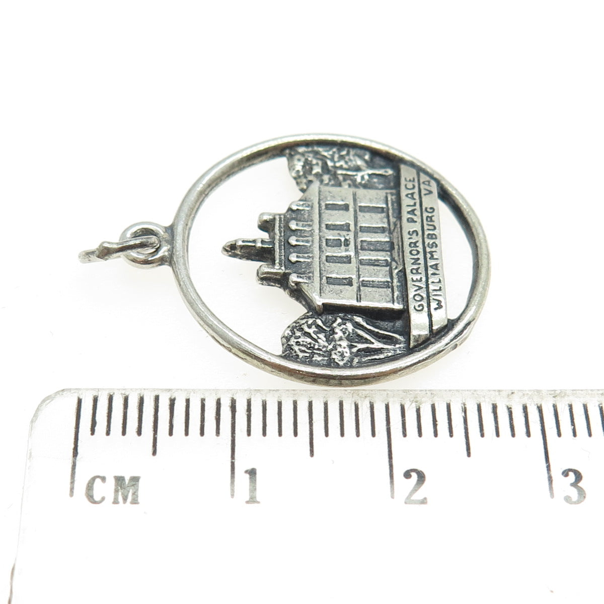 925 Sterling Silver Antique Art Deco Governor's Palace Williamsburg VA Pendant