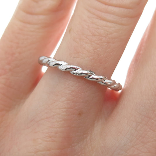 925 Sterling Silver San Marco Macaroni Band Ring Size 7.25