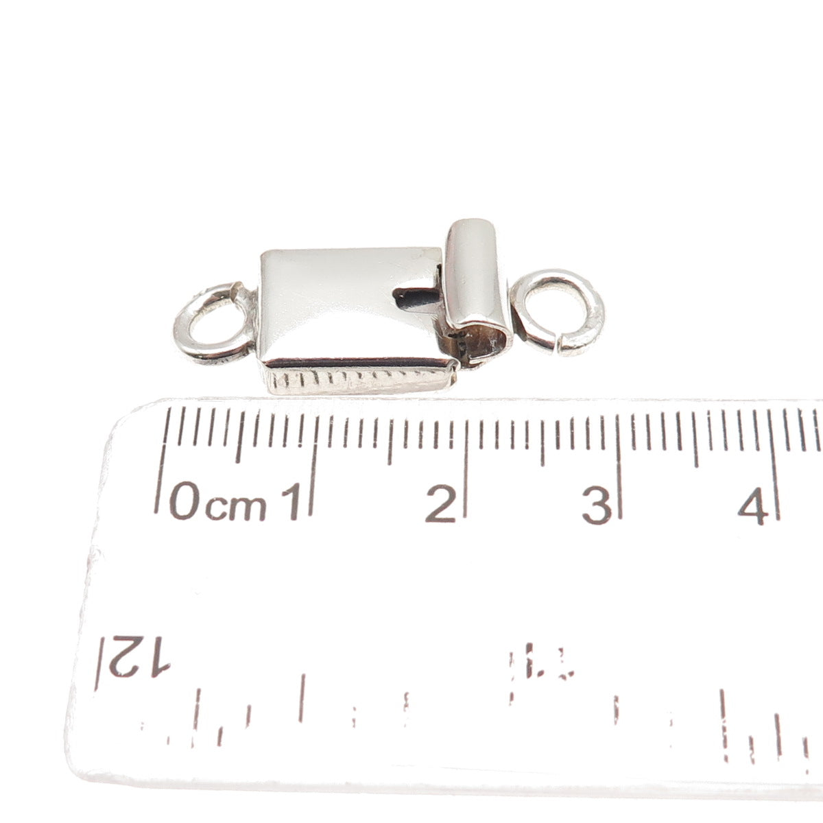 925 Sterling Silver Vintage Mexico Bracelet / Necklace Box Lock Clasp