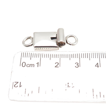 925 Sterling Silver Vintage Mexico Bracelet / Necklace Box Lock Clasp