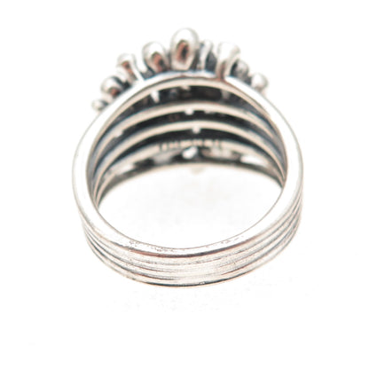 Pandora 925 Sterling Silver Enamel & C Z Darling Daisy Bouquet Ring Size 7