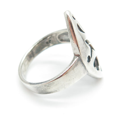 CHAPAL ZENRAY 925 Sterling Silver Vintage Clover Star & Heart Ring Size 9.25