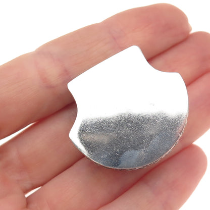 925 Sterling Silver Vintage Seashell Oxidized Pill / Snuff Box